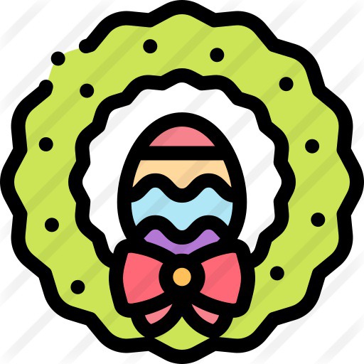 See more icon inspiration related to cultures, adornment, wreath, ornament, decoration, easter and bow on Flaticon.