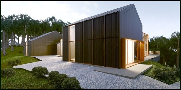 Kauno marios on the Behance Network #house #visualisation #dizonaurai #wood #architectural
