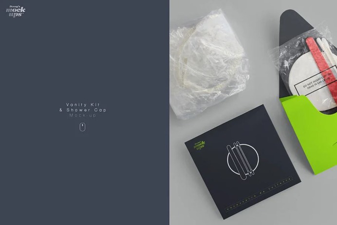 Vanity Kit & Shower Cap Mockup
