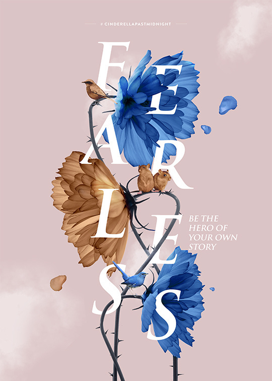 Cinderella Past Midnight: lettering, title treatment, UI