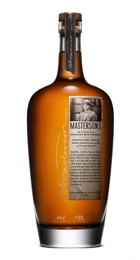 Masterson's Rye Whiskey | Lovely Package #bottle #packaging #drink #design #liquor #label #package