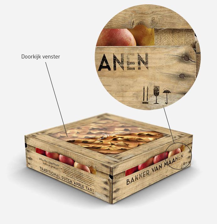 Apple pie packaging for Bakker van Maanen by The Ad Agency