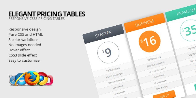 Elegant Pricing Tables