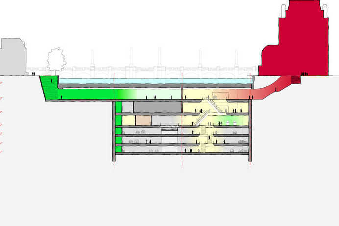 Amsterdam Underground City : Amfora Amstel Dutch Underground Development, Holland – design by Zwarts & Jansma Architects #architecture