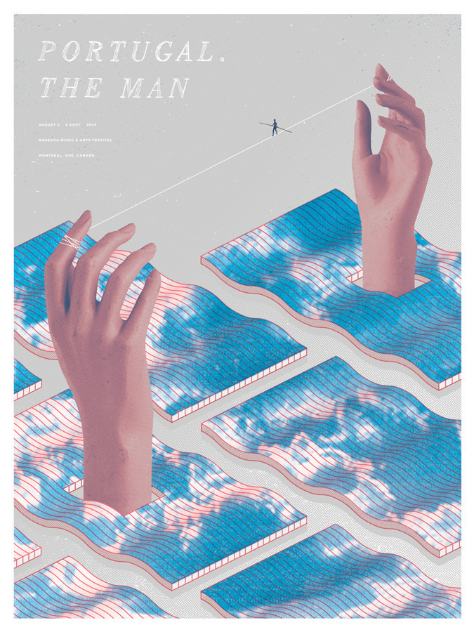 Portugal. The Man / Montreal, Quebec 2014 - SCOTT CAMPBELL #sky #tightrope #modern #hands