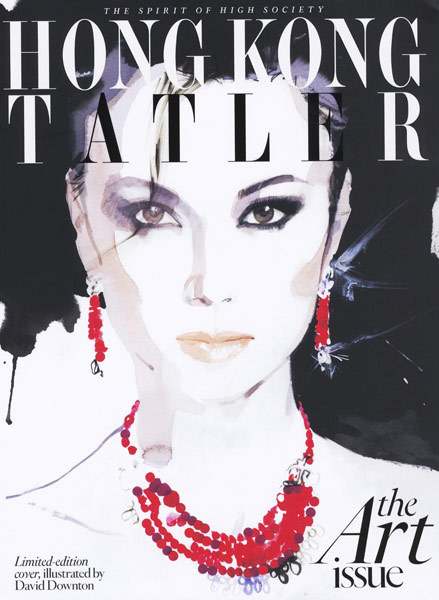 david downton hong kong tatler #magazine #dovnton #cover #illustration #fashion #david #sketch
