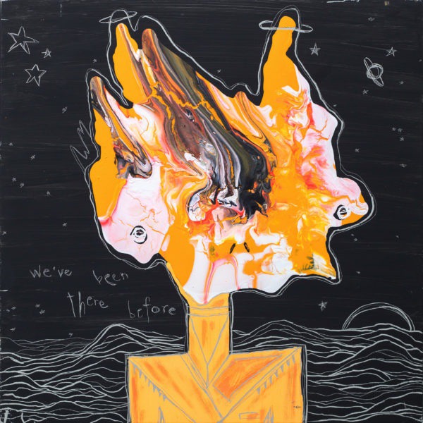 "we've been there before" acrylic on wood, 2020 Isolated Alien Series I – EHMOTION #painting #acrylic #contemporary #wood #alien #series #galactic