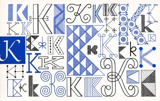 K, Embroidery Letterforms, Present and Correct
