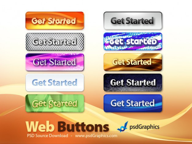 Abstract web buttons (psd) Free Psd. See more inspiration related to Abstract, Template, Web, Buttons, Psd, Website template, Web button and Horizontal on Freepik.