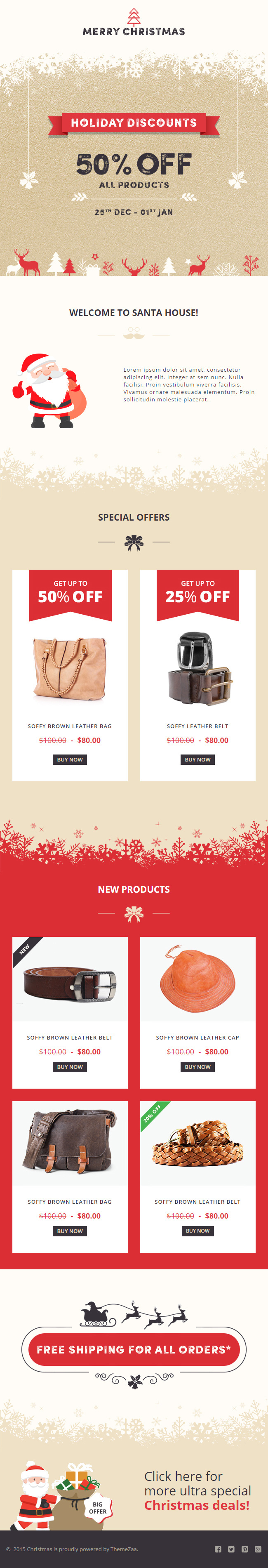#Christmas #Responsive #Email Template with Online #Builder for Christmas #Offers http://goo.gl/f3Dnmt