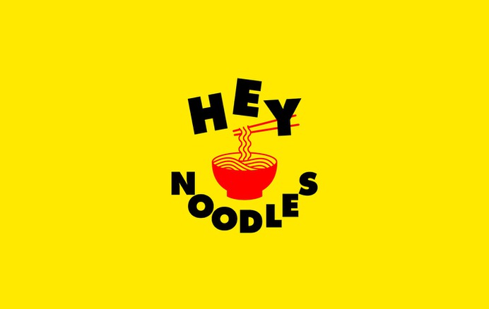 Hey Noodles Brand Identity Logo