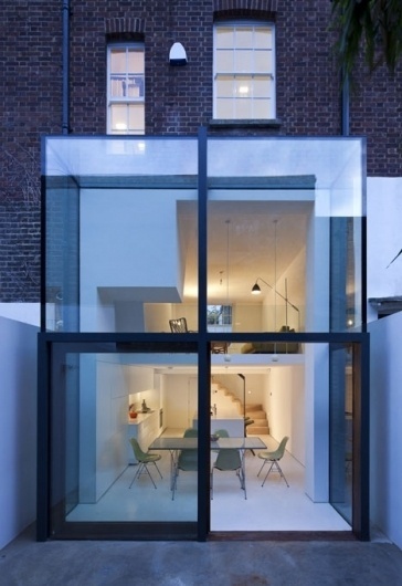 Dezeen » Blog Archive » Hoxton House by David Mikhail Architects #brick #mikhail #house #architects #extension #glass #hoxton #architecture #david