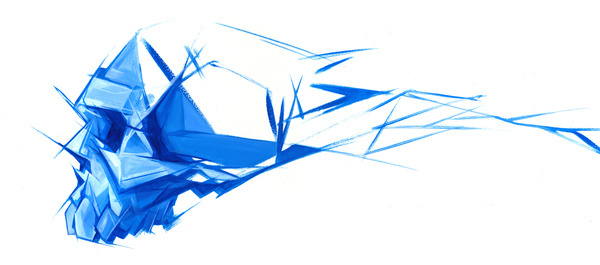 07_blue_skull_web #illustration #acryllic #skull