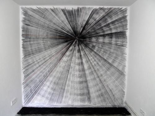 Chimes&Rhymes | innovative design and new techniques in visual artistry #wall #ink #lines #pen