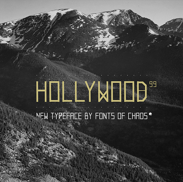 FONTS of CHAOS Hollywood99 font #fonts #font #typographism #typo #typography