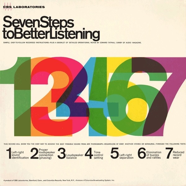 Project Thirty Three: Seven Steps To Better Listening (CBS, 1964) #azidenzgrotesque #sansserif #typography