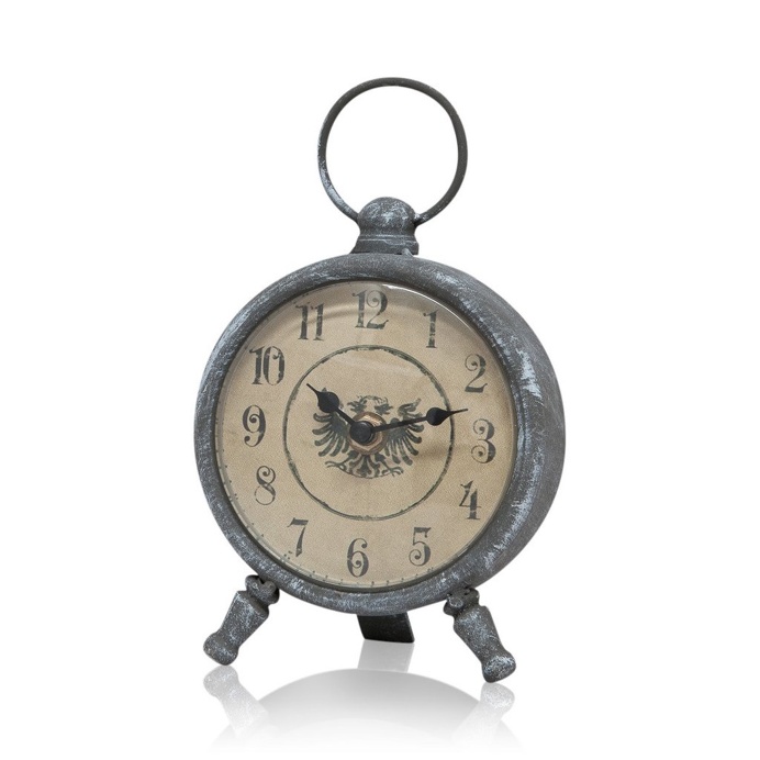 Greywash Round Clock, 20cm high