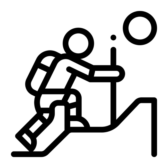 See more icon inspiration related to mountain, sport, path, hobbies and free time, hiking, excursion, climbing, nature and people on Flaticon.