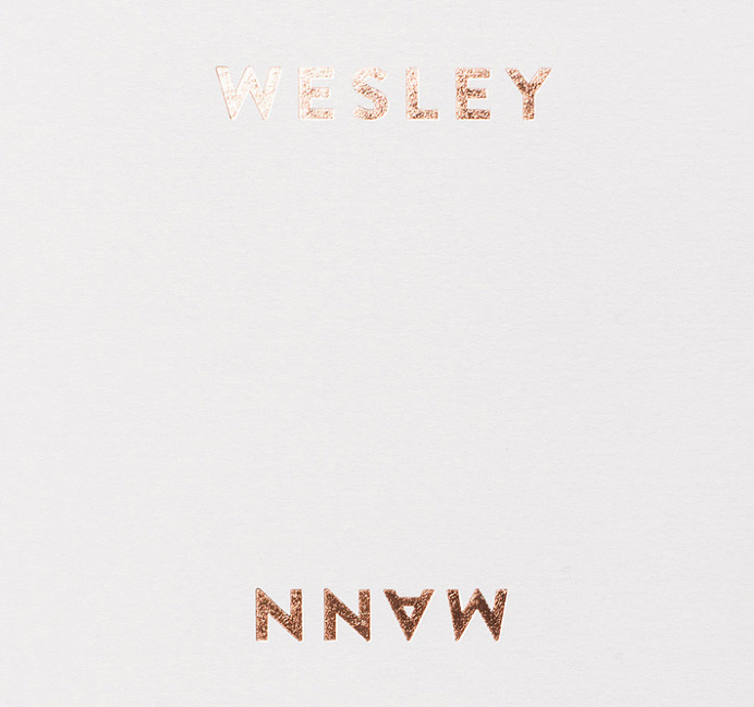 Wesley Mann by Heydays #logotype #logo #print #metallic foil