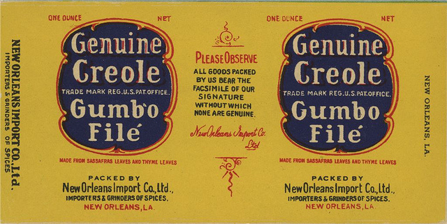 Genuine Creole Gumbo Label #old #1930 #gombo #1950 #typography #label #food #1920 #vintage #1940 #type #1960 #1970