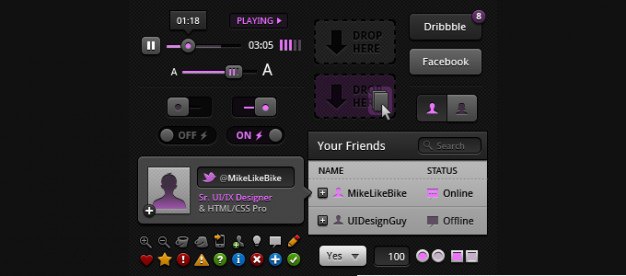 Icons slider toggles ui user interface Free Psd. See more inspiration related to Icons, Ui, User, Slider, Interface, User icon, User interface, Horizontal and Toggles on Freepik.