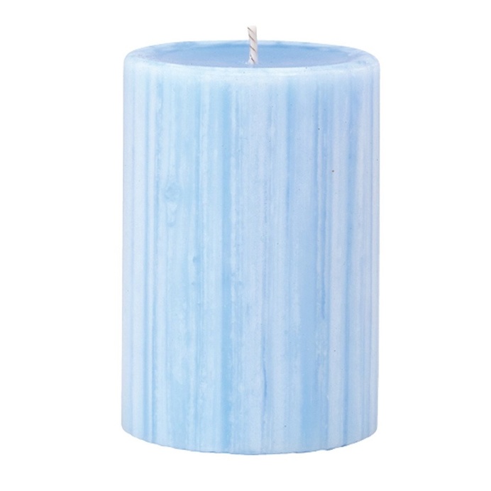 Marbled Pillar Lotus Flower & Topaz Water Scented Candle, 10 x 7 cm