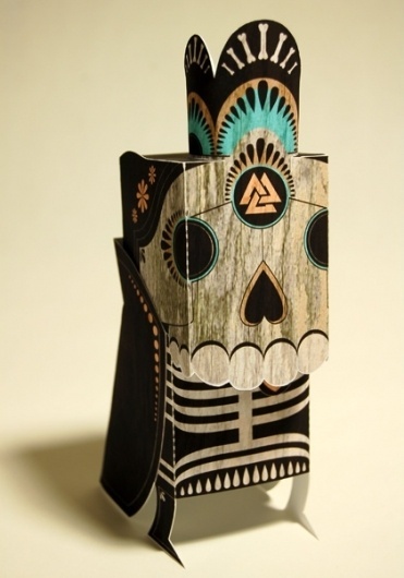 i want your skull (r.i.p.r.a. special edition) • by horrorwood - Nice Paper Toys #skull #paper #toy