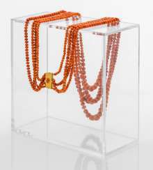Four Row Coral Necklace