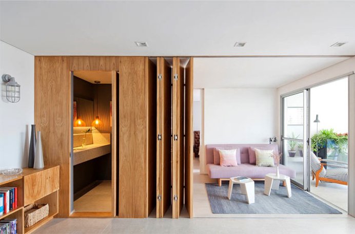Metamoorfose Studio Cleverly Arranged Space at Sao Paulo Apartment - InteriorZine
