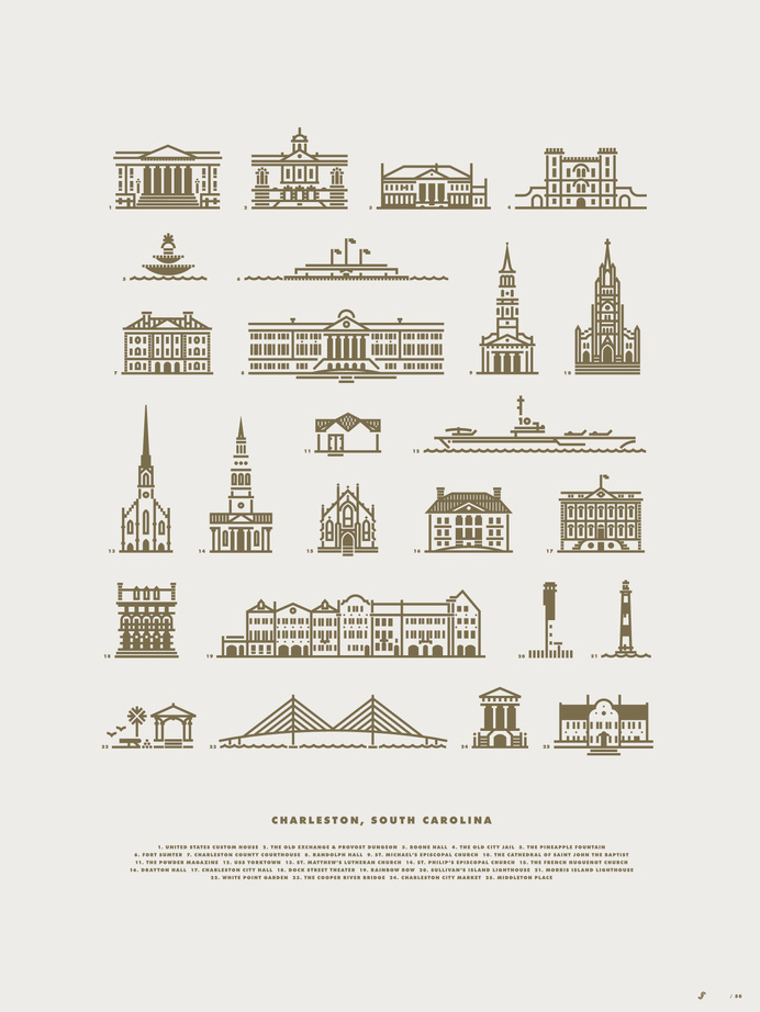Charleston_jay_fletcher #line #pictogram #icon #sign #city #picto #illustration #building #symbol