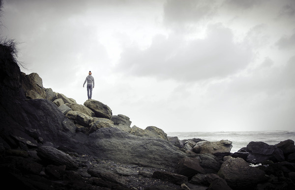 I love the sea because it teaches me #clouds #discover #discovery #landscape #rocks #photography #colors #sea #nature #man #beach