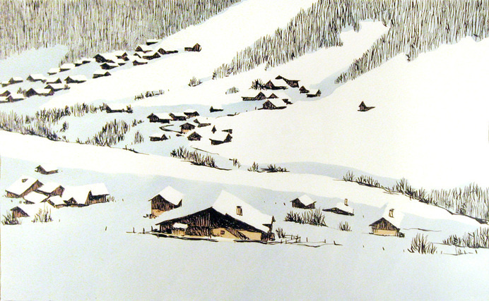 Dessins de paysage #rochat #illustration #pierre-abraham #landscape