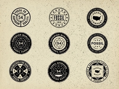 Dribbble - Vintage Union Inspired Seals - Fossil by Jonathan Schubert #icons