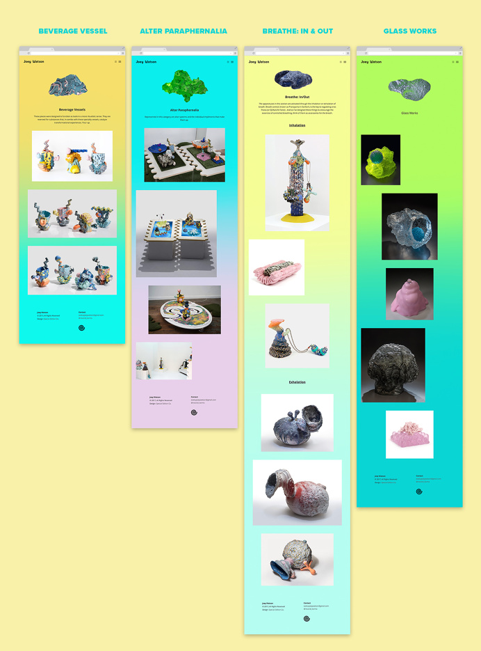 Joey Watson Website on Behance