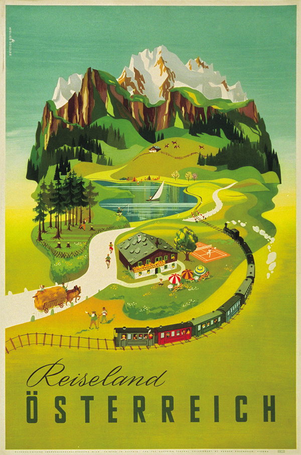 Welcome to Austria vintage travel posters #austria #travel #vintage #poster #mountains