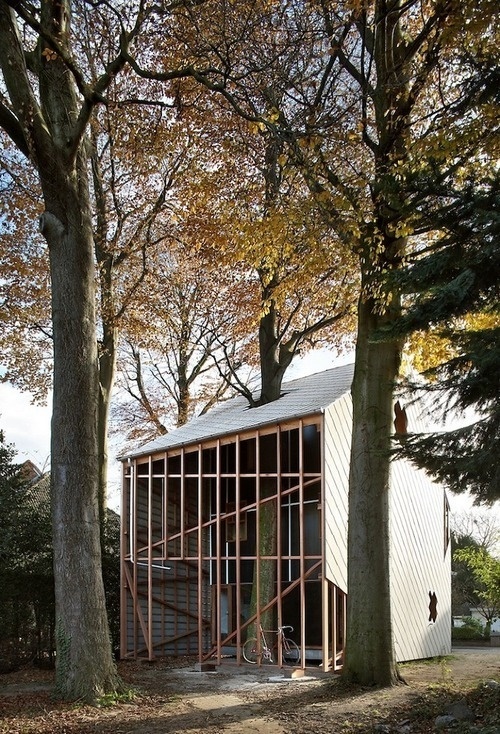 CJWHO ™ (House BERNHEIMBEUK by Architecten DVVT Wooden...) #creative #tree #design #wood #architecture #art