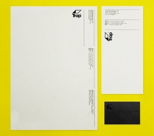 Logo & Branding: Trap Recordings « BP&O Logo, Branding, Packaging & Opinion by Richard Baird #stationary #type #print #branding