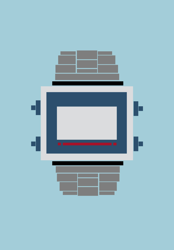 objects on Behance #retro #casio #yildirim #yasemin #illustration #watch #graphics