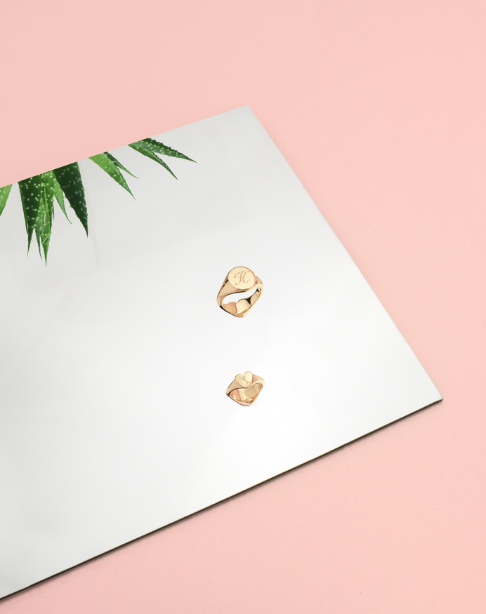 #signetring #signet #secretsignet #smithgrey #gold # pink #gold #mirror #plant