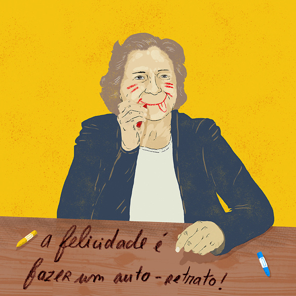 Hapiness is... on Behance #mile #hapiness #crayons #illustration #portrait