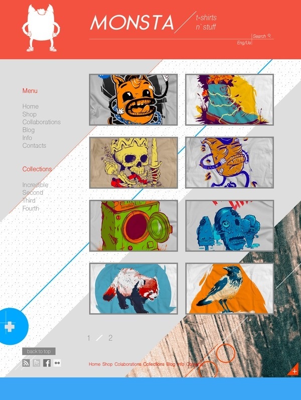 MONSTA website on the Behance Network #monsta #site #shirt #tee #ukraine #web