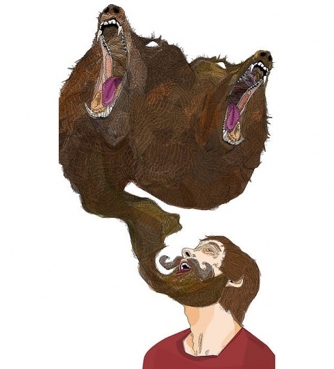 Synchronized Beards | Super Top Secret #bear #illustration #beard