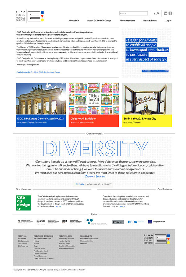 EIDD Design for All Website on Behance #design #graphic