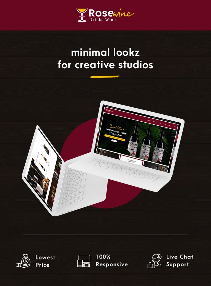 #Rose #Wine - #Drinks & #Bar – #Prestashop #Responsive #Theme | #TemplateTrip #eCommerce #Website #Design #Template