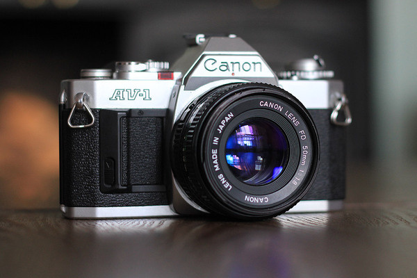 This beautiful Canon AV 1 SLR camera was in the window of one of my local charity shops. Although it was more expensive than I would normall #camera #slr #canon #cameraporn