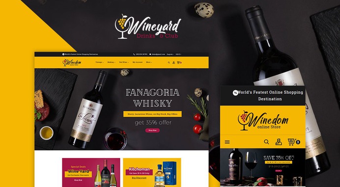 #Winedom - #Drinks & #Tobacco - #Prestashop #Responsive #Theme #eCommerce #Website #Design #Template