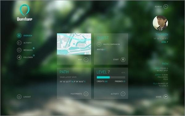 Questure on Behance #flat #photo