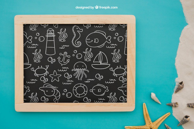 Summer concept with slate on blue background Free Psd. See more inspiration related to Background, Mockup, Summer, Template, Blue, Blackboard, Holiday, Chalkboard, Mock up, Decoration, Pineapple, Decorative, Vacation, Templates, Aloha, Up, Season, Concept, Slate, Composition, Mock, Summertime and Seasonal on Freepik.