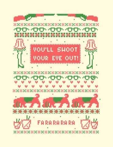 FFFFOUND! | A Christmas Sweater Art Print by Sarajea | Society6 #christmas #type