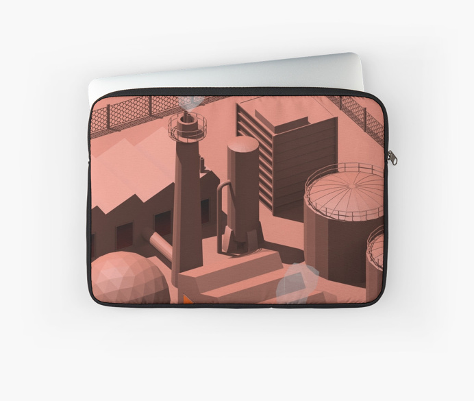 Low Poly Industry by Rickard Arvius #3d #cinema4d #c4d #visualart #digitalart #cgi #fashion #rickardarvius #laptopsleeve